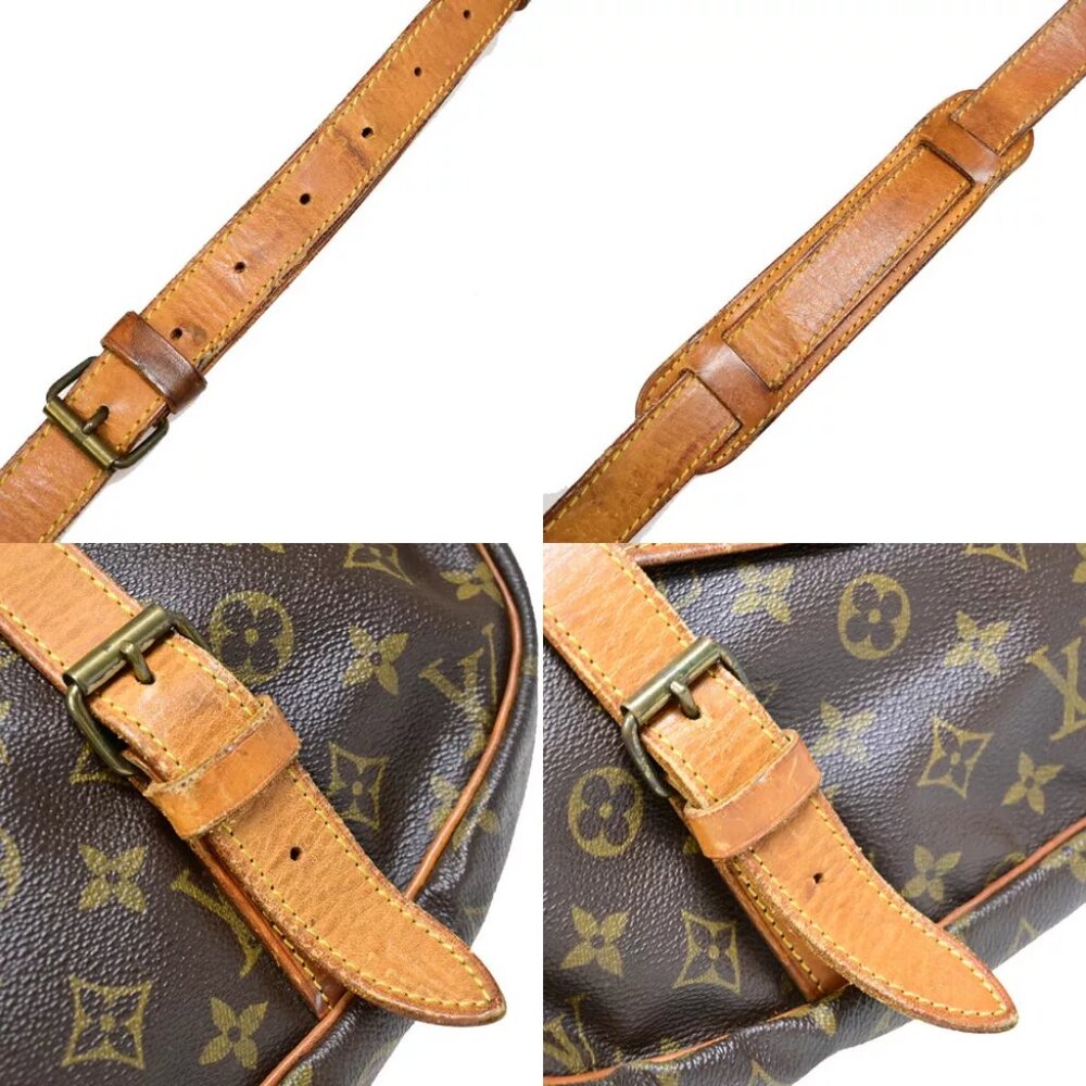 LOUIS VUITTON Logo Saumur 43 Shoulder Bag Monogram Leather Brown M42252 87YE479 - Picture 9 of 14